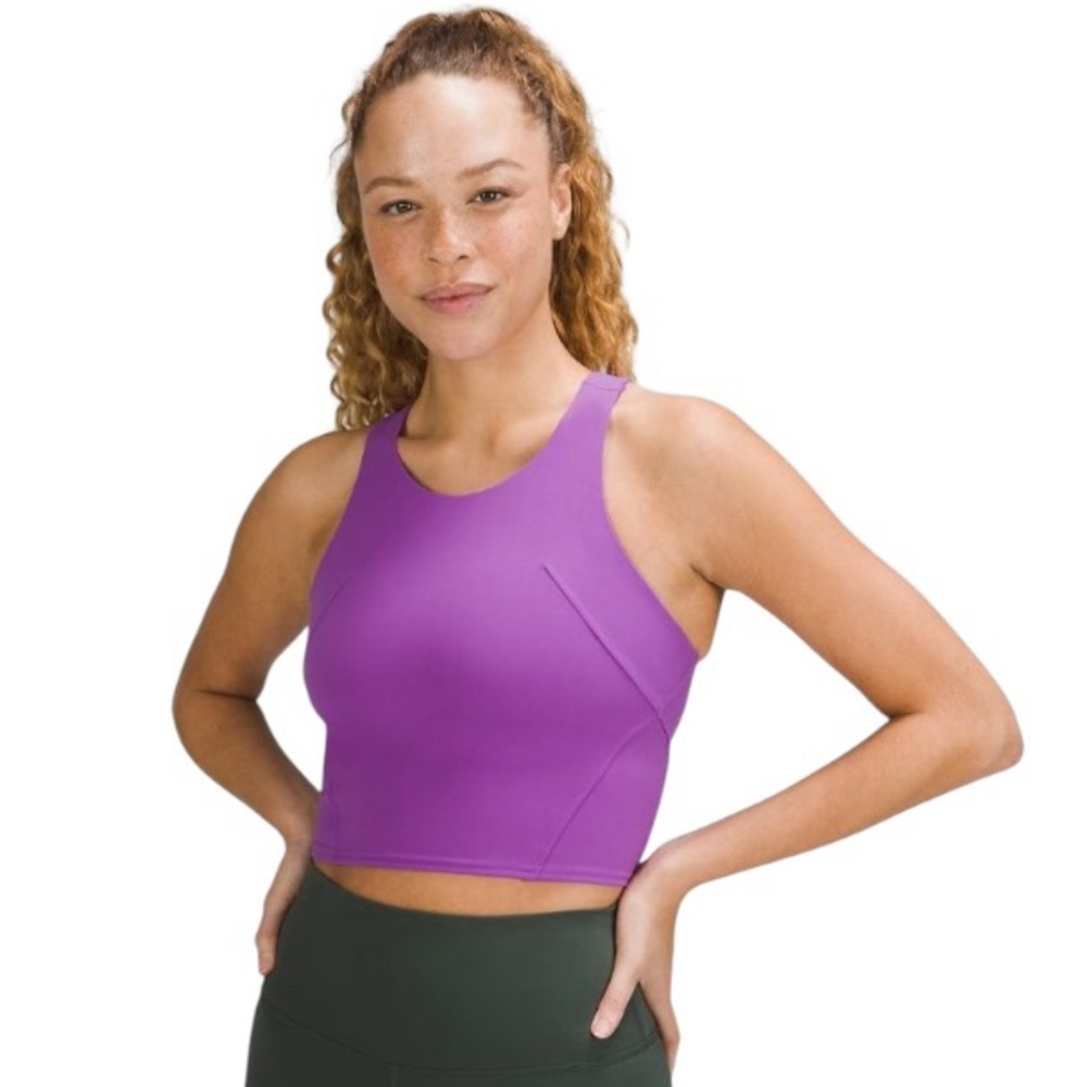 lululemon athletica Purple High-Neck Crop Top
